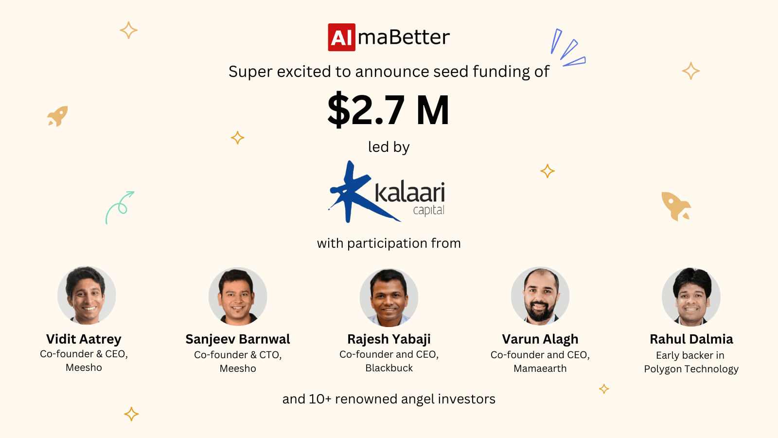 AlmaBetter secures funding of $2.7 million, led by Kalaari Capital and other angel investors